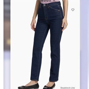 Re/Done Painter Stove Pipe jeans size 28 Dark Blue Button-Fly